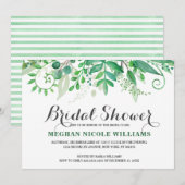 Groene Waterverf verlaat bruidsdouchevraag Kaart (Voorkant / Achterkant)