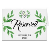 Groene Waterverf verlaat gereserveerde zegelbordje (Voorkant Horizontaal)