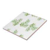 Groene waterverf verlaat patroon tegeltje (Zijkant)