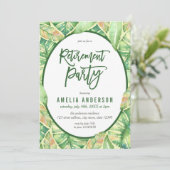 Groene Waterverf verlaat Tropische Pensioen Partij Kaart (Staand voorkant)