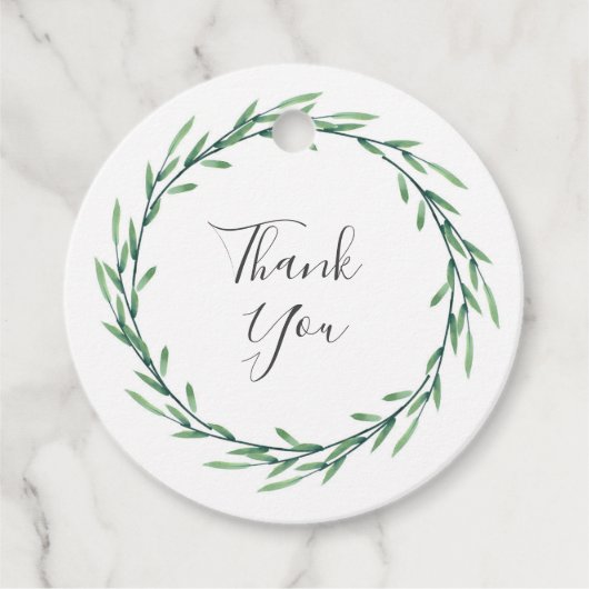 Groene Waterverf verliest adem Bedankjes Labels (Voorkant)