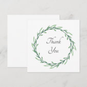 Groene Waterverf verliest adem Bedankkaart (Voorkant / Achterkant)