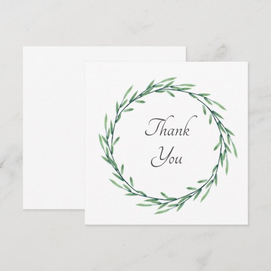 Groene Waterverf verliest adem Bedankkaart (Voorkant / Achterkant)