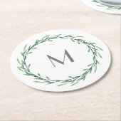 Groene Waterverf verliest adem Ronde Kartonnen Onderzetter (Gebogen)