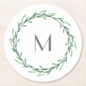 Groene Waterverf verliest adem Ronde Kartonnen Onderzetter (Voorkant)