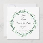 Groene Waterverf verliest adem Save The Date (Voorkant)