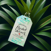 Groene Waterverf verliest bloeiend grafisch Vrijge Cadeaulabel