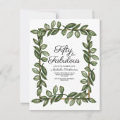 Groene Waterverf verliest Witte Goud 50e verjaarda Kaart (Voorkant)