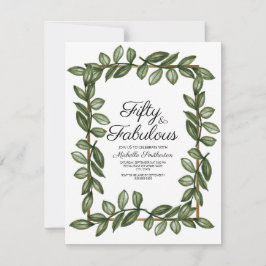 Groene Waterverf verliest Witte Goud 50e verjaarda Kaart