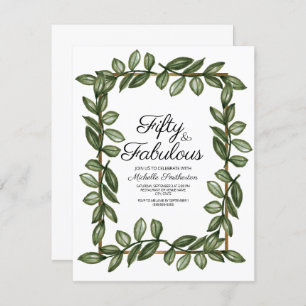 Groene Waterverf verliest Witte Goud 50e verjaarda Kaart