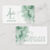 Groene Waterverf Visitekaartje (Voorkant / Achterkant)