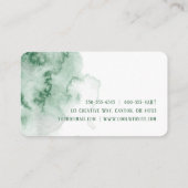 Groene Waterverf Visitekaartje (Achterkant)