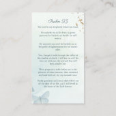 Groene Waterverf Vlinder Begrafenis Kaart Visitekaartje (Achterkant)