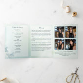 Groene Waterverf Vlinderbegrafenisdiensten Drieluik Programma (Binnen)