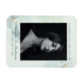 Groene Waterverf Vlinderbegrafenisdiensten Magneet (Horizontaal)