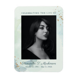 Groene Waterverf Vlinderbegrafenisdiensten Magneet