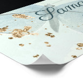 Groene Waterverf Vlinderbegrafenisdiensten Poster (Hoek)