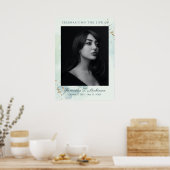 Groene Waterverf Vlinderbegrafenisdiensten Poster (Keuken)