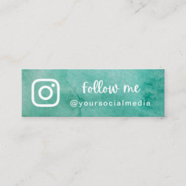 Groene Waterverf volgen Sociale media QR Code Vet Mini Visitekaartje