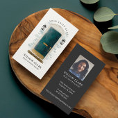 Groene Waterverf Vooraan Real Estate Agent Visitekaartje