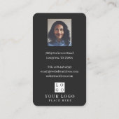 Groene Waterverf Voordeur Grote Foto & Logo Visitekaartje (Achterkant)