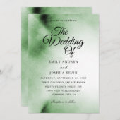 Groene Waterverf was | Uitnodiging voor groene wed (Voorkant / Achterkant)