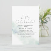 Groene Waterverf Wash-feest  Kaart (Staand voorkant)