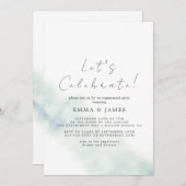 Groene Waterverf Wash-feest  Kaart (Voorkant / Achterkant)