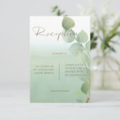 Groene Waterverf Wassen Eucalyptus Receptie Informatiekaartje (Staand voorkant)