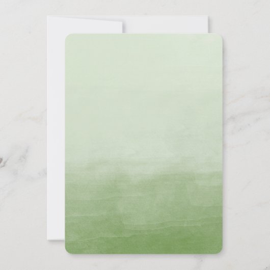 Groene Waterverf Watermelon Barbecue Kaart (Achterkant)