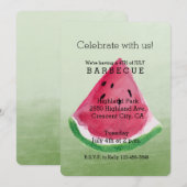 Groene Waterverf Watermelon Barbecue Kaart (Voorkant / Achterkant)