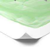 Groene Waterverf Wedding Poster (Hoek)