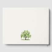 Groene Waterverf Willow Tree Boerderij Weddenschap Gastenboek (Achterkant)