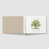 Groene Waterverf Willow Tree Boerderij Weddenschap Gastenboek (Volledig)