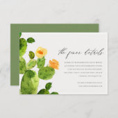 GROENE WATERVERF WOESTIJN CACTUS BLOEM INFORMATIE KAART (Voorkant / Achterkant)