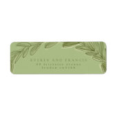 Groene Waterverf Wreater Return Address Labels (Voorkant)