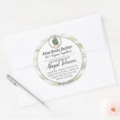Groene Waterverf Zelfgemaakte scrub/body boterlabe Ronde Sticker (Envelop)