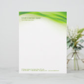 Groene Wave-briefhead Briefhoofd Sjabloon (Staand voorkant)