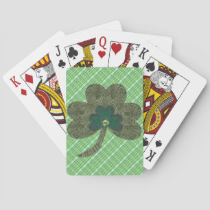 Groene Weave met Shamrock Pokerkaarten