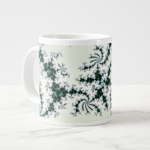 Groene Webs - delicate fractale kant Grote Koffiekop