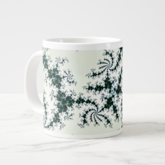 Groene Webs - delicate fractale kant Grote Koffiekop