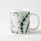 Groene Webs - delicate fractale kant Grote Koffiekop (Rechts)