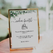 Groene Wedding Video Booth Sign, eigentijds Reclamebord Met Voetstuk