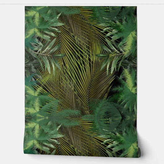 Groene weelderige Planten behang (Afrollen)