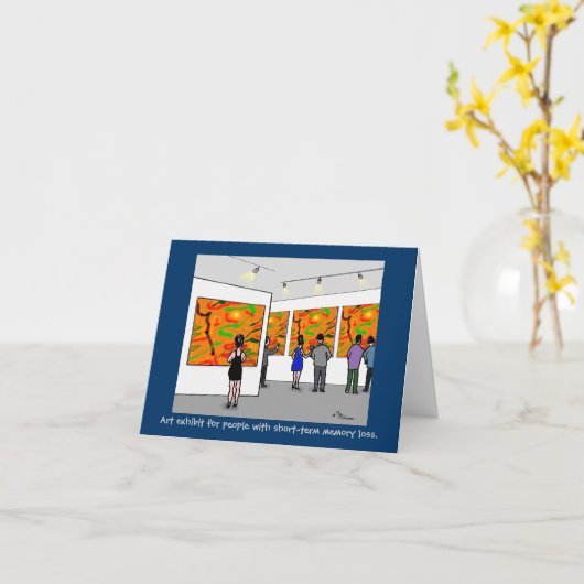 Groene Weeni "Art Exhibit" Note Card Kaart (Gele Bloem)