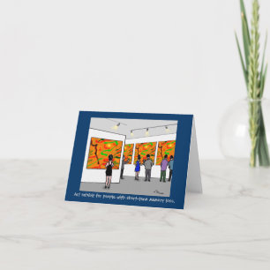 Groene Weeni "Art Exhibit" Note Card Kaart