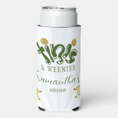 Groene Weenies & Tinis Grappig Martini Verjaardags Seltzer Blikjeskoeler (Seltzer Achterkant)