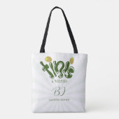 Groene Weenies & Tinis Grappige Martini Verjaardag Tote Bag (Achterkant)