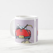 Groene Weenii: "De dood neemt een feestdag in besl Koffiemok (Voorkant links)