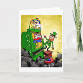 Groene Weenii het "Geluk van het Ierse" Wenskaart Kaart (Voorkant)